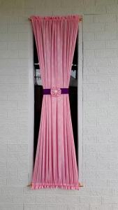 GORDEN JENDELA MINIMALIS KUPU KUPU WARNA PINK BAHAN EMBOS TEBAL
