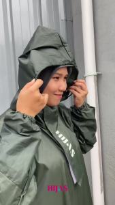 Jas Hujan Gamis Zipper Muslimah Ponco Syari Terbaru