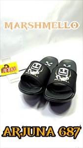 Sandal Selop Marshmello / Sandal Flip Flop Free Paperbag / ARJUNA 687