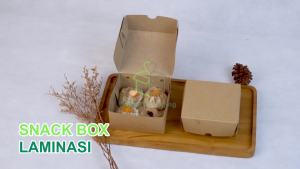 [ 25 PCS ] Snack Box Laminasi 10x10 Kraft Cokelat Kotak Kardus Kue Box Kotak Donat Bolu