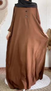 PROMO MURAH Gamis Muslimah Adem Premium Kaftan Rayon Twill Polos Ukuran XS-S LD 160 muat BB 50KG
