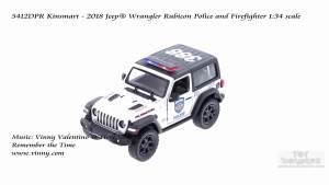 Diecast Mobil Mainan Miniatur Jeep Wrangler Rubicon Police Firefighter SUV Offroad Miniature Die Cast Model 1:34 Souvenir Kado Pajangan