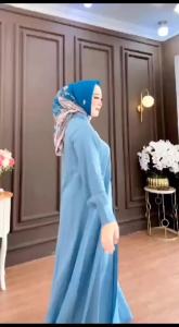 Gamis Wanita Terbaru Polos Terkini Bahan Katun Twill Import premium