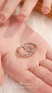 Le Silber Co. S925 Sterling Silver - Loves Luster Couple Rings Cincin Pasangan Perak