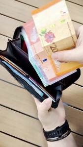 Men Long Zipper Wallet PU Leather Card Holder Large Capacity Clutch Wallet with Detachable Wrist Strap Cash Wallet Gift for Men 1785-5