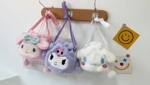Japan Sanrio Kawaii Cinnamoroll Sanrio Plush Bag My Melody Anime Handbags Kuromi Tote Bag For Woman