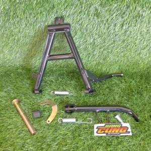 Standart Standar 2 Jagang Tengah Honda Kharisma Karisma Supra 125 Lama/New Supra 125 Batman Fit New Kirana Revo Lama Lancip Hitam set As Tapal Kuda Standar Tengah / Cagak Jagrak 2 Tengah Kharisma Fullset