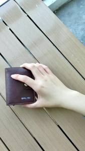 Big Capacity But Small Size Push Button Card Holder With Aluminum Box And Cash Pocket PU Leather B066-4