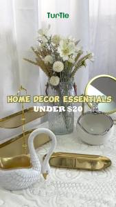 TURTLE Golden Stainless Steel Oval Display Tray / Food Serving Plate Tableware Dinnerware Decoration Storage Tray