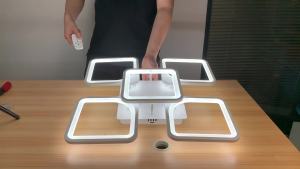 70W120W180W LED Ceiling Lamp Fashion Square Chandelier Led Modern Chandelier With Remote Control Living Room Lamp