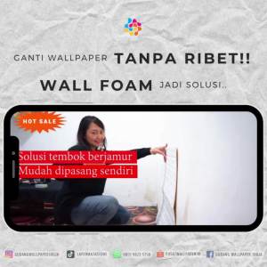 BIB INTERIOR - WALLFOAM STICKER WALLPAPER DINDING 3D WALLSTICKER BERPEREKAT STIKER TEBAL MOTIF KAYU