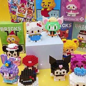 Bricks Nano Block Karakter Kartun Mainan Anak Balok Susun Edukasi Ukuran Mini