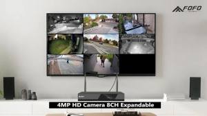 FOFO ชุดกล้องวงจรปิดไร้สาย อัดเสียงได้ ดูผ่านโทรศัพท์มือถือ 4MP 4ล้านพิกเซล 4CH 8CH กล้องวงจรปิด wireless wifi kit กล้องวงจร แถมอุปกรณ์ติดตั้ง กล้องวงจรปิด Fofos กล้อง Fofos - Lazada