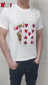 ชุดเสื้อยืด เสื้อไพ่ ลายไพ่ นอนกลัวเนื้อผ้านุ่ม ซักแล้วไม่ยืด ไม่หด ความงาม และคุณภาพที่สวยของผ้า