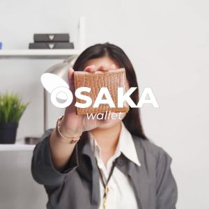 VONA Osaka Wallet - Dompet Pendek Wanita Mini Motif Croco Kulit PU Premium