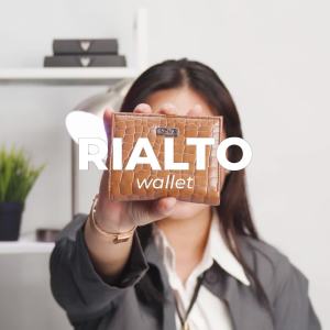 VONA Rialto Wallet - Dompet Wanita Kecil Slim Mini Motif Croco Slot Koin Kartu Uang Kertas