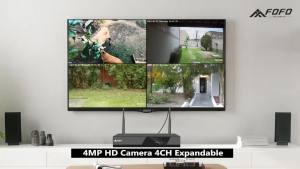 ชุดกล้องวงจรปิด ไร้สาย 4CH WiFi kit  รุ่น 4ล้าน 4กล้อง บันทึกเสียง กลางคืนภาพเป็นสี กล้องวงจรปิด wifi ไม่มีเน็ตก็ใช้งานได้ เสียบไฟใช้ได้ทันที ดูในแอพมือถือได้ แถมอุปกรณ์ติดตั้ง