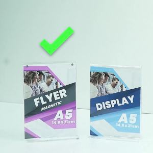 Tempat Brosur Model MAGNETIC Tent Holder Ukuran A6 A5 A4