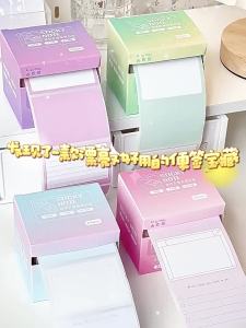 256 Sheet/box Pull-out Sticky Notes Roll Memo Pad Creative Simplicity Study Sticky Note DIY Decorative Scrapbook Sticker Lovely Label Sticker Box Creative DIY Memo Pad Roll Stationary Student Supplies Lined Sticky Note Colored Memo Pad Student Stationery
