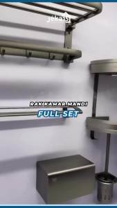 RAK HANDUK KAMAR MANDI SET | RAK SUDUT | RAK STAINLESS KAMAR MANDI