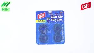 Viên tẩy bồn cầu Gift tẩy sạch khử mùi thơm mát (1 Vĩ / 4 Viên)
