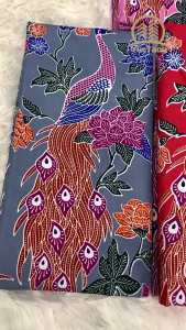 kain batik jawa indonesia/Kian Batik Terengganu/kain batik viral corak baru/kain batik/motif burung merak