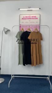 Zalmore Flowy Ruffled Mini Dress Premium Cotton