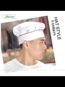 Mũ đầu bếp dành cho đầu bếp nhà hàng khách sạn có 3 màu đỏ đen và trắng Nhận In Ấn Thiết Kế Tem Nhãn Theo Yêu Cầu