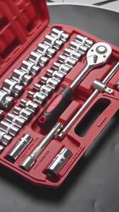Kunci Sok Set Kunci Socket Wrench 32 Pcs 1/2 Inch 6PT / 12PT 8-32mm Bahan Chrome Vanadium - 6588