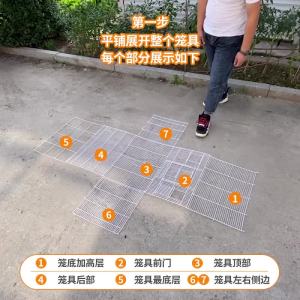 Bird Cage For Parrot Cage Birdcage Display Pet Bird Trap Cage For Bird Household Breeding Household Thickened Rust-Resistant Encryption Folding  鸟笼子