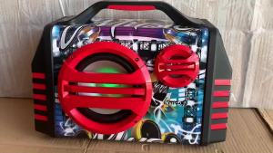 ลำโพง Music D.J. รุ่น M-M992 ลาย134 Bluetooth Speaker Red