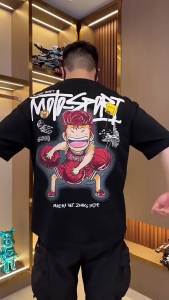 Mens T-shirt Cartoon Slam Dunk Print Short Sleeve T-shirt 2024 Trendy New Style 100% Cotton Summer Handsome Mens Short Sleeve