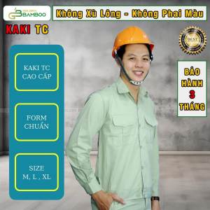 Quần áo bảo hộ lao động Golden Bamboo vải kaki đồng phục cơ khí nam chất vải KAKI Thành Công không xù lông và phai màu
