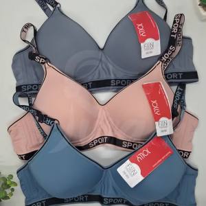 ISWA 1PCS Bra Wanita Dewasa Kait 3/ Bh Wanita Busa Tipis Tanpa Kawat/ Bra Sport Wanita Remaja Dewasa