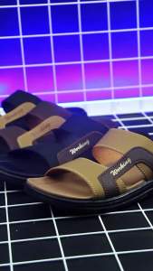 Sandal Slide Pria Bahan Kulit Working W-01 Sandal kasual pria dewasa Sandal Selop