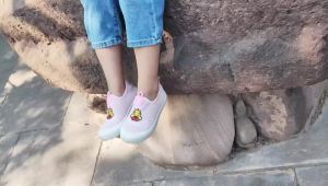 Korean style casual sports rubber shoes for boys and girls new embroidered childrens shoes