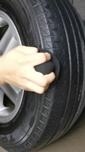 Hex Grip Tyre Dressing Applicator (Small & Large) Heavy Duty Tire Wax Sponge Tire Shine Dressing Sponge Handle