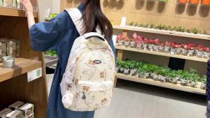 WYK167 Tas Ransel Wanita Pria Rabbit and Bear Backpack School Impor TKM