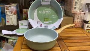 Chảo nhôm đúc chống dính vân đá đày từ Ecoramic Multi Hàn Quốc 28cm/30cm thành cao 7cm/8cm