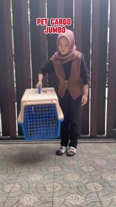 PET CARGO JUMBO - Kandang Anjing Kucing Kelinci Musang Ukuran Besar - Pet Carrier - Tas Travel Hewan Peliharaan - Kandang Untuk Hewan Besar - Kandang Dengan Tray Pintu Besi Kuat Dan Aman - Kandang Besar Untuk Anabul