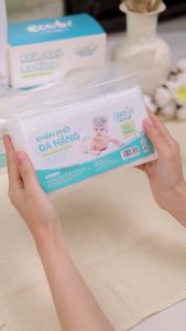 Thùng 03 túi khăn khô đa năng cao cấp cho bé Ecobi túi 90 tờ 120g siêu tiết kiệm