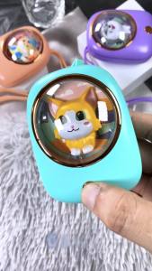 พัดลมพกพาแคปซูล พัดลมคล้องคอ พัดลมน่ารัก ไร้ใบพัด พัดลมแบบพกพา พัดลมยอดฮิต 3ระดับ