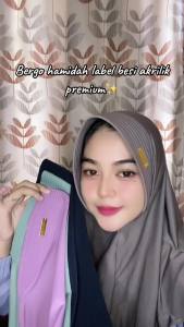 Bergo Hamidah Size M Label Akrilik By Aqila Hijab Store Hijab Instan Jersey Premium