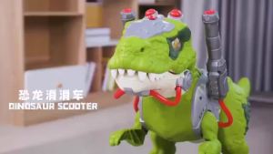 (BIG SIZE) Dinosaur Scooter Kids Ride On Dinosaur Electric with Sounds Light and Smoke Function Ride on Car Toddler