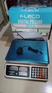 Timbangan 40 Kilo Gram Digital FLECO F-106 Layar LCD Monitor Depan Belakang LED Hijau Tahan 3 Bulan Timbangan Buah Timbangan Sayur Timbangan Warung Sembako Timbangan Elektrik Gigital Timbangan Buat Jualan