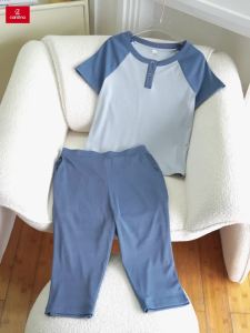 Bộ tăm lạnh nữ CARDINA thiết kế cổ trụ quần lửng chất liệu cao cấp co dãn thoải mái 5BFL01