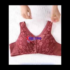 Bra Seamless Push Up Nirkabel Tanpa Busa Kancing Gesper Depan 2092