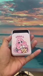 Powerbank 20000 mah Fast Charging LED Power Display Lucu Gaya kartun Gambar Kustom UV Mini with Kabel bawaan Type C Micro USB IOS Semua kompatibel Ori