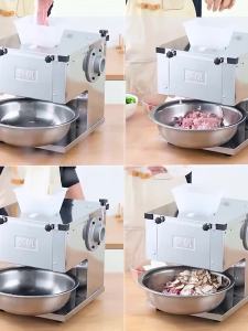 ✨✨EDWARD Electric Meat Vegetable Cutting Machine Stainless Meat Cutter Cutting Beef Mutton Meat Grinder Machine 切肉 切菜机