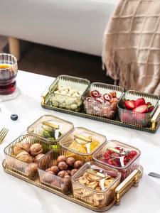 Toples buah snack dengan nampan segel bagus toples kacang Toples dan nampan Idul Fitri